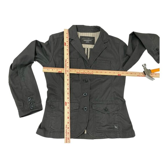 Eddie Bauer Women's Utility Jacket, Size 4, Charcoal Black Multi-Flap Pockets - Picture 5 of 16